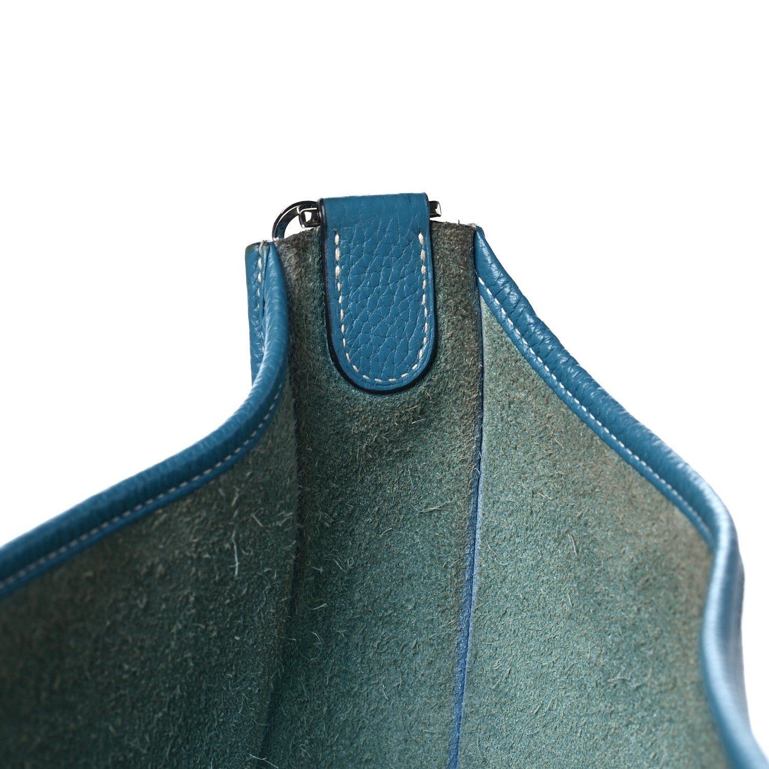 Hermes Taurillon Clemence Evelyne III GM Blue Jean 10 of 12