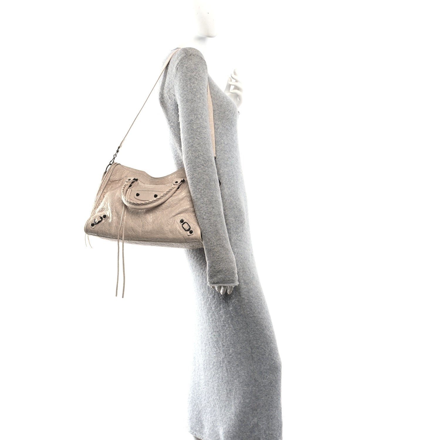 Balenciaga Agneau Arena Classic Hardware Medium Le City Almond 2 of 10