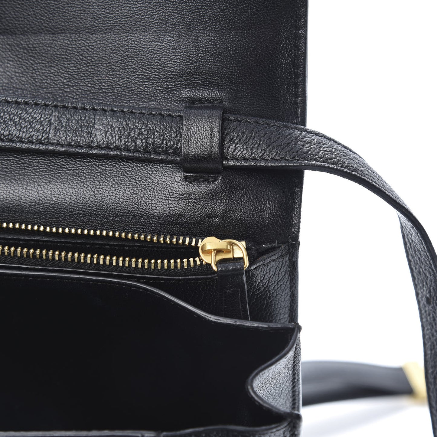 Goatskin Medium Classic Box Flap Bag Black