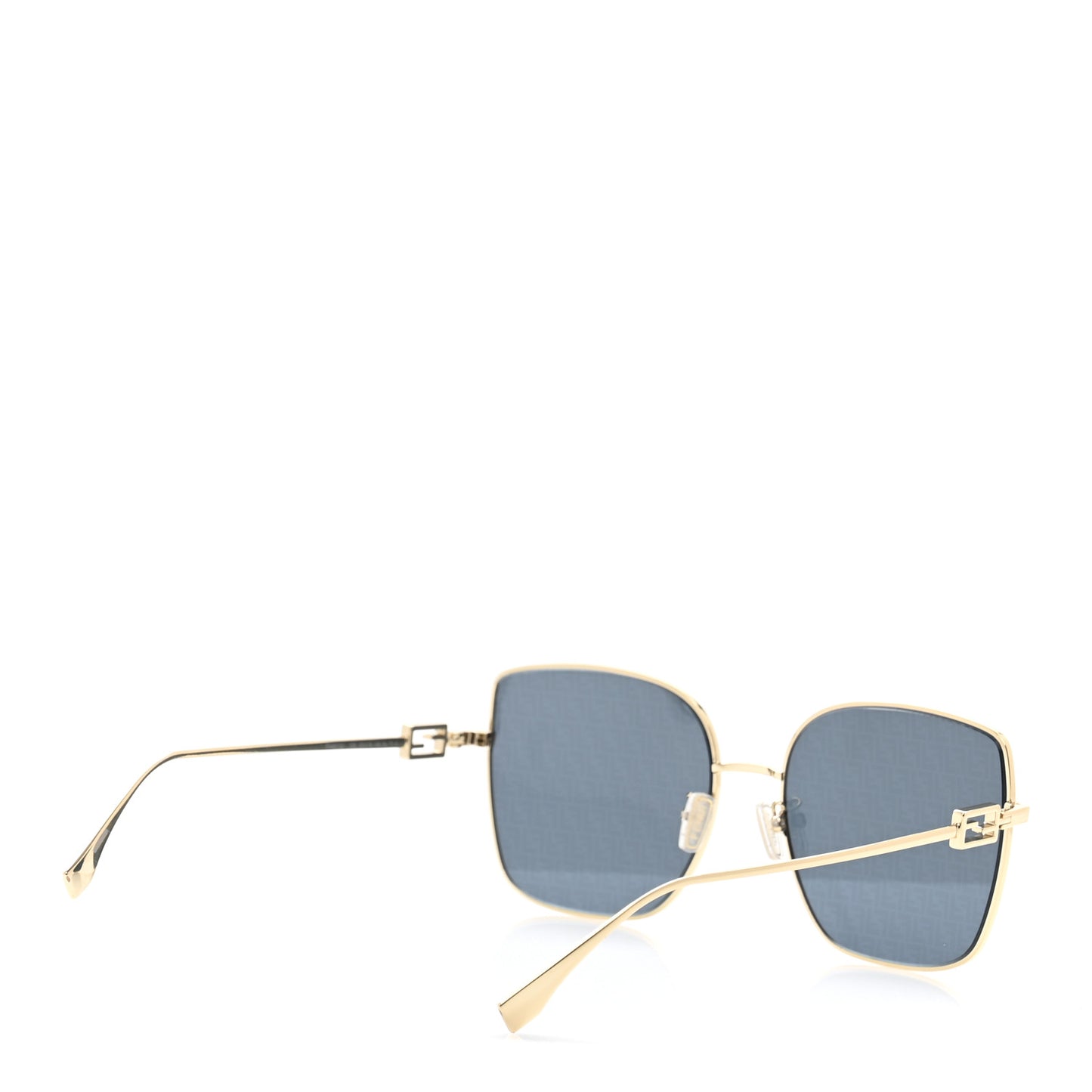 Metal Square Sunglasses FE40013U Gold Brown