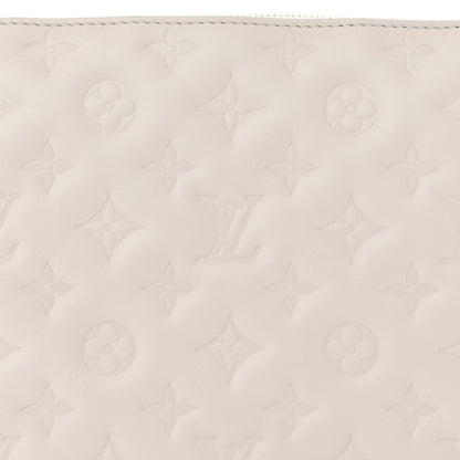 Louis Vuitton Lambskin Embossed Monogram Coussin PM Beige Cream 7 of 10