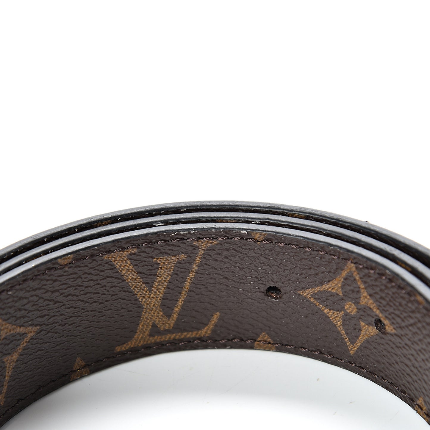 Calfskin Monogram 30mm LV Initiales Reversible Belt 90 36 Black