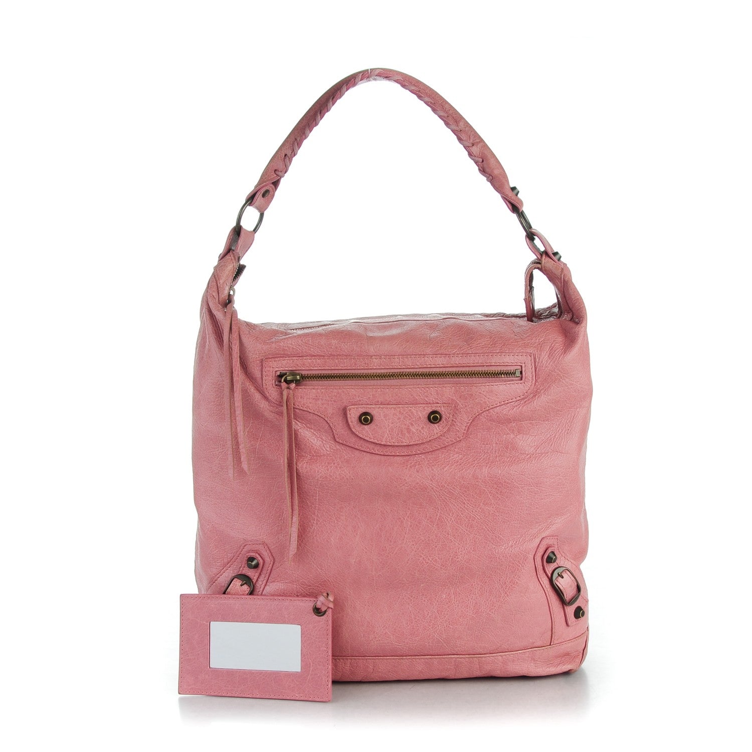 Balenciaga Agneau Classic Hardware Day Hobo Rose Bruyere 1 of 12