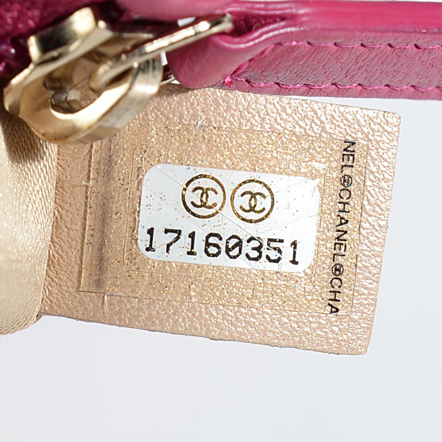 Chanel Lambskin Camellia Embossed Key Holder Case Fuchsia 7 of 8