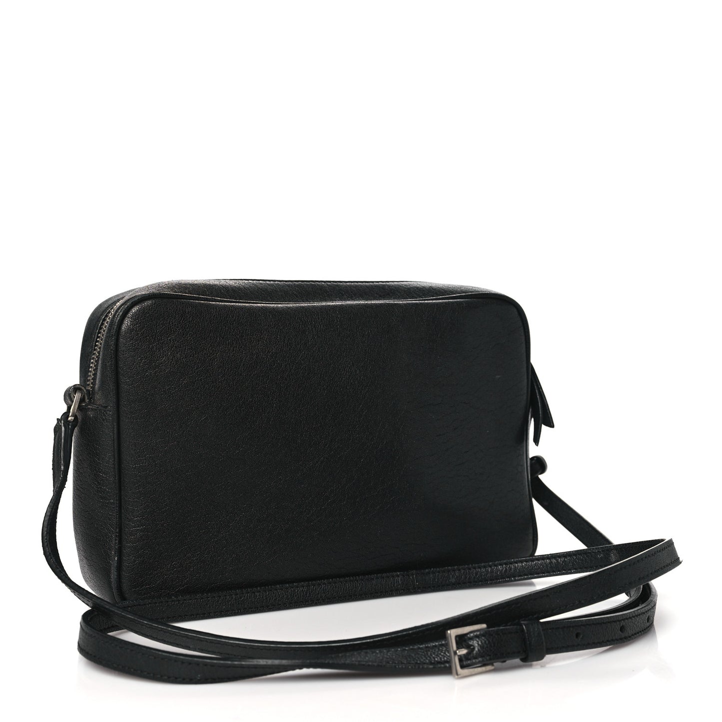 Lambskin Monogram Embossed Small Lou Camera Bag Black