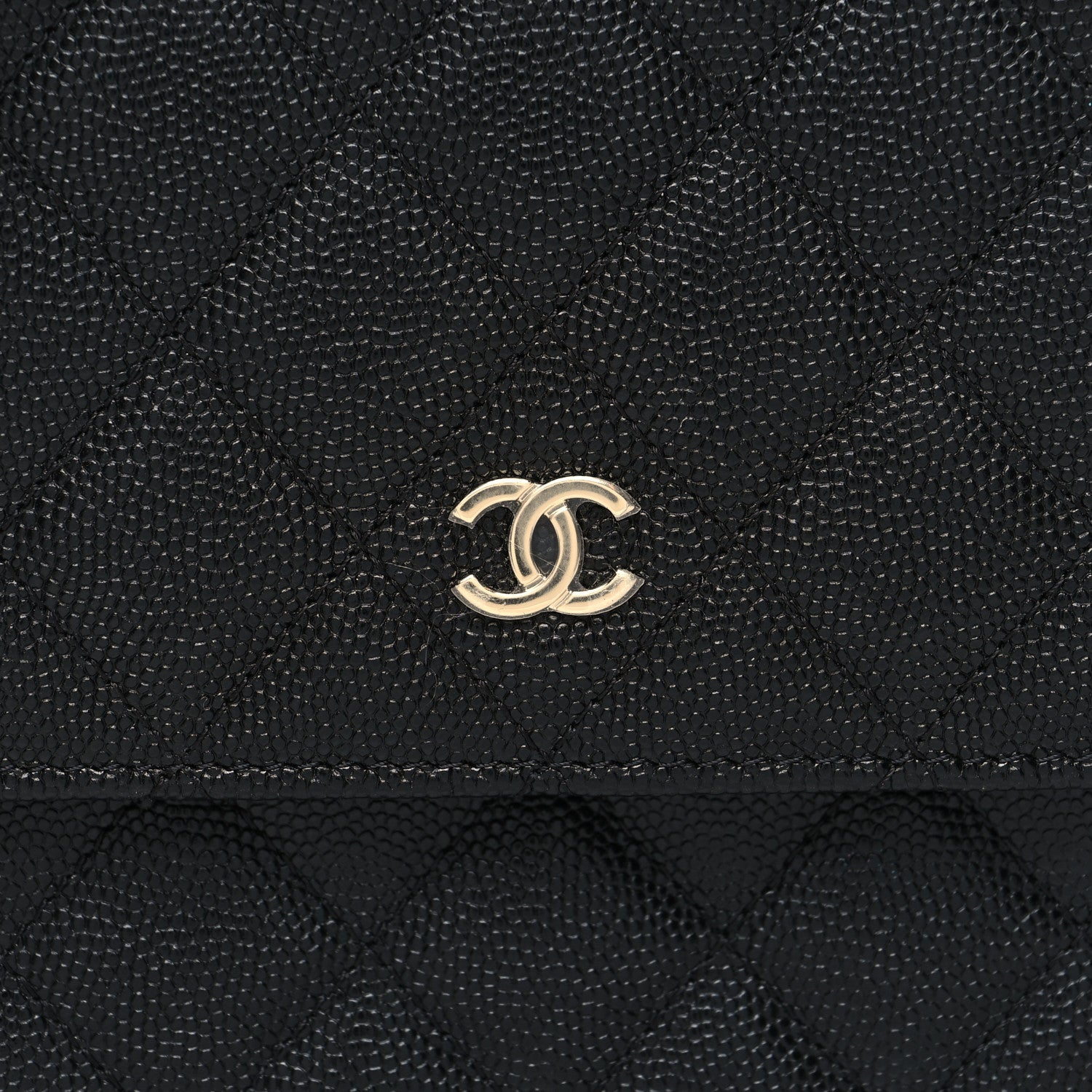 Chanel Caviar Quilted Square Wallet On Chain WOC Black 9 of 11