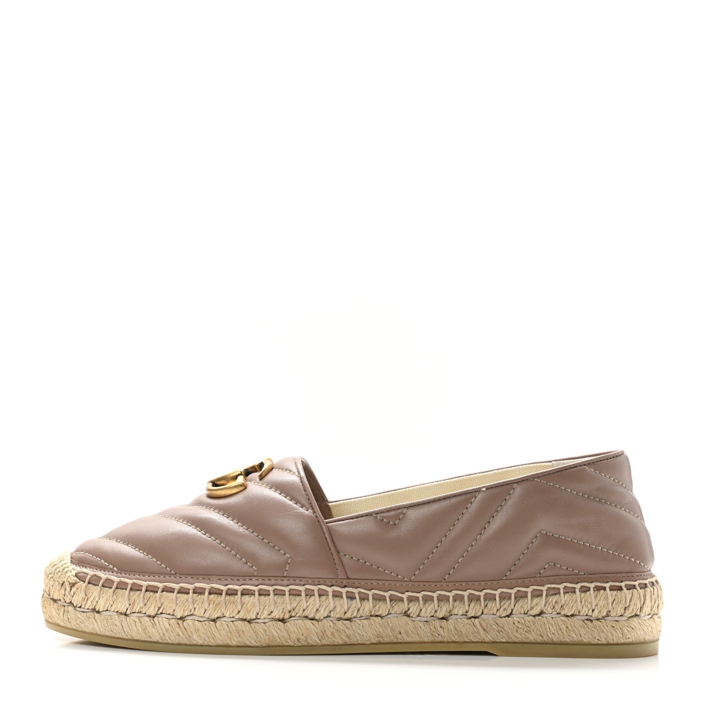 Nappa Matelasse GG Marmont Espadrilles 38.5 Porcelain Rose