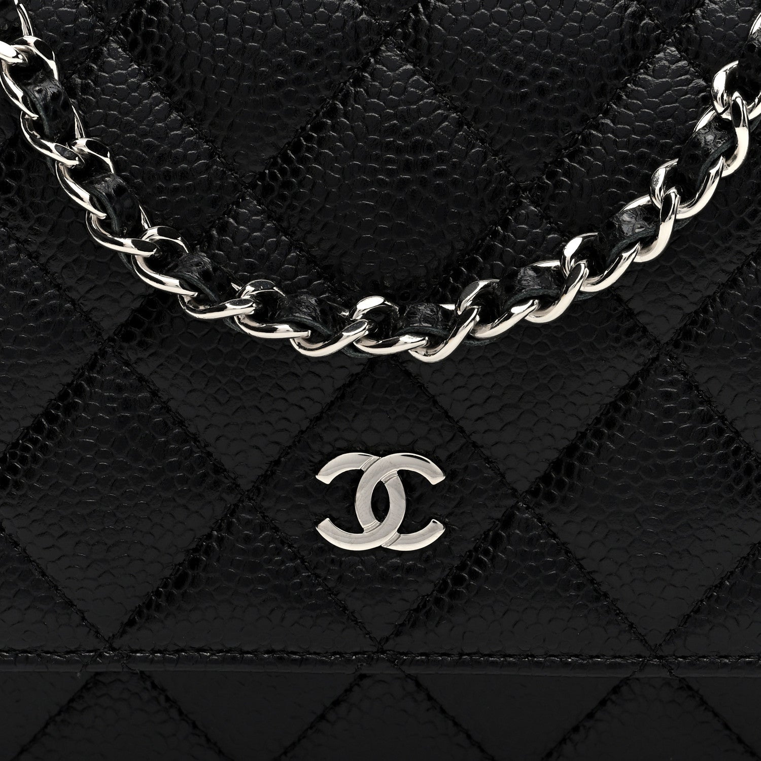 Chanel Caviar Quilted Wallet On Chain WOC Black 8 of 11