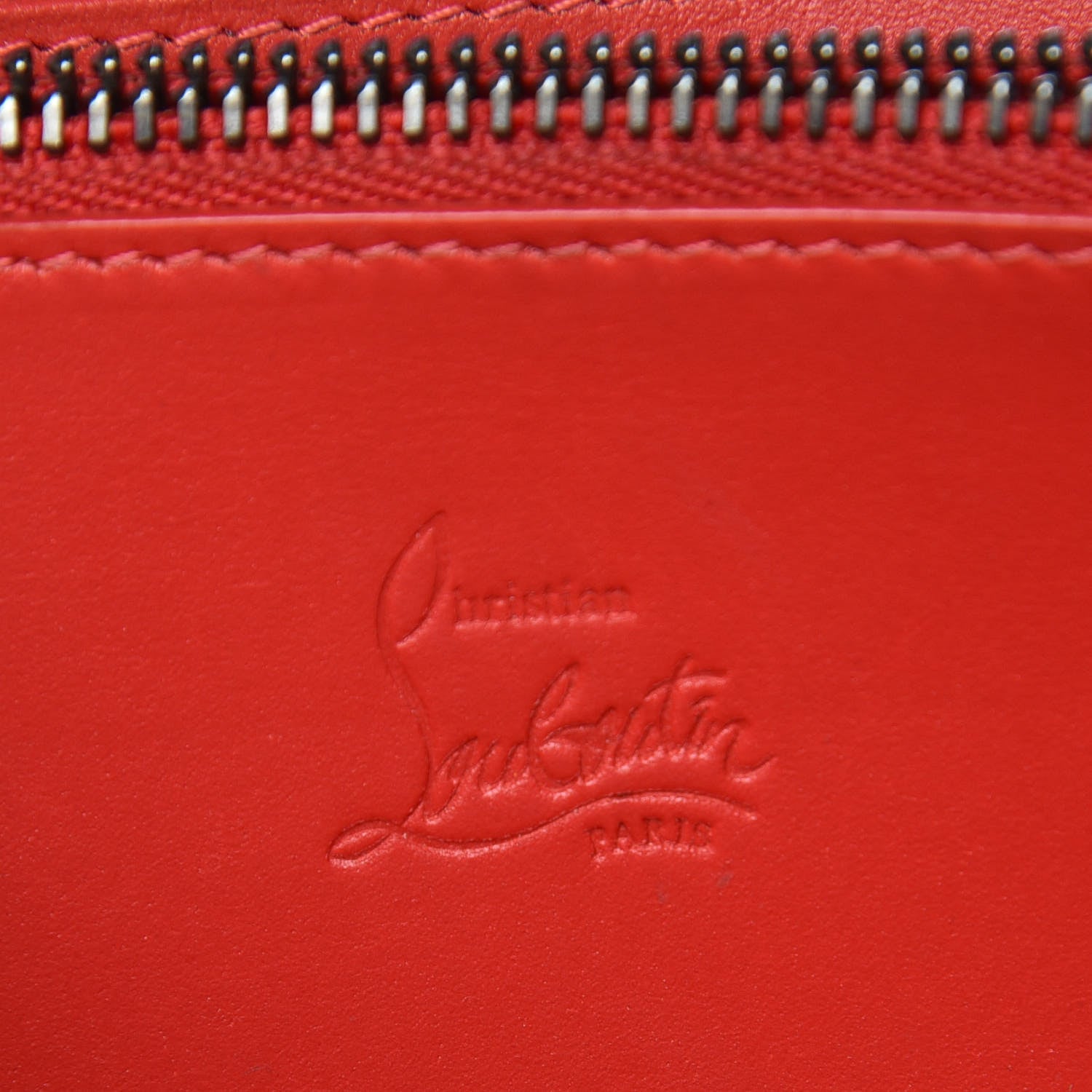 Christian Louboutin Calfskin Panettone Spiked Zip Around Wallet Black 6 of 7