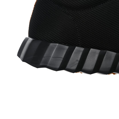 Hermes Technical Canvas Suede Goatskin Bouncing Sneakers 42 Black Miel 8 of 10