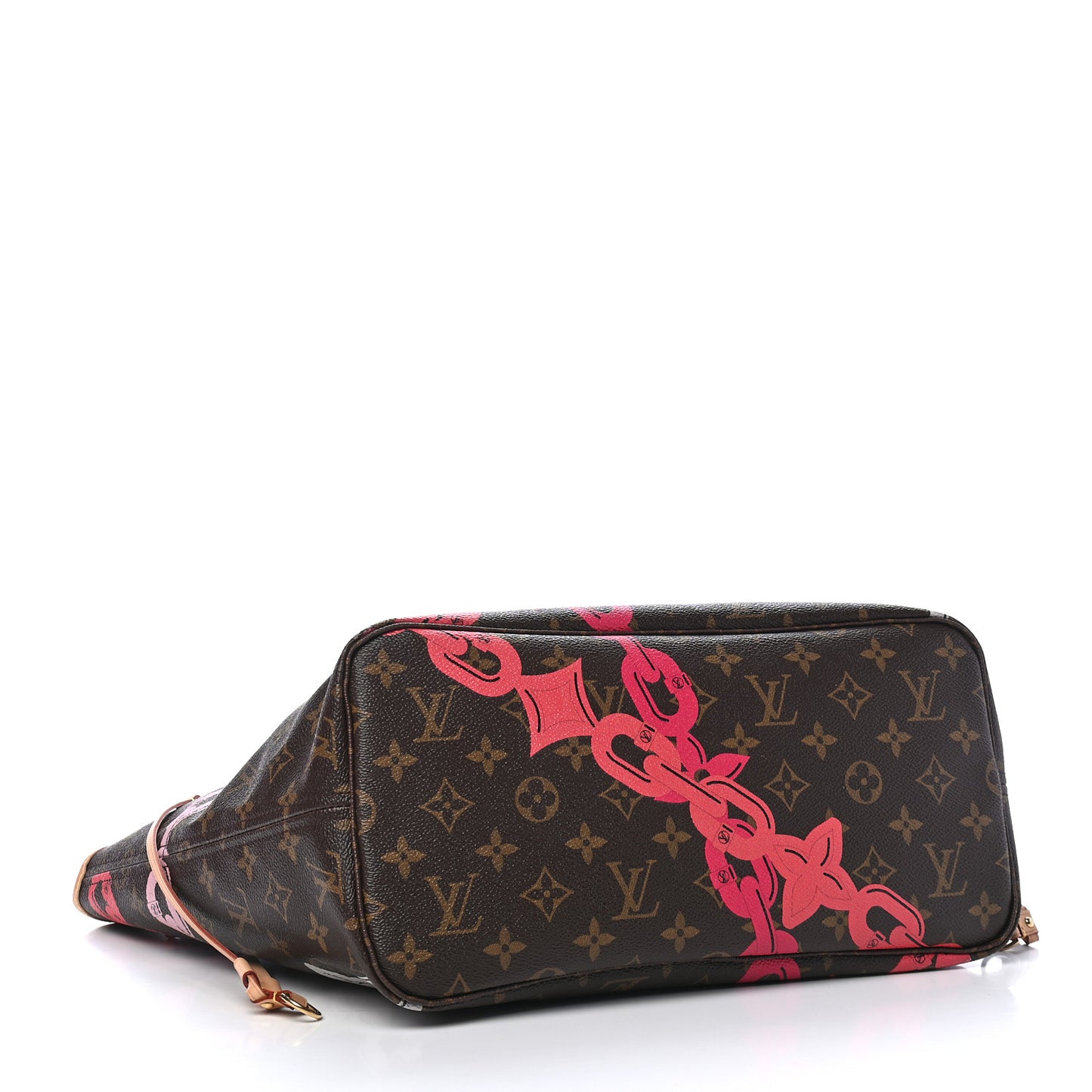 Monogram Bay Neverfull MM Rose Ballerine Poppy