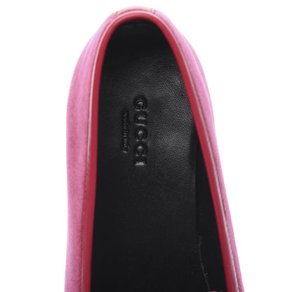 Gucci Velvet Horsebit Womens Jordaan Loafers 39 Light Raspberry Rose 6 of 9