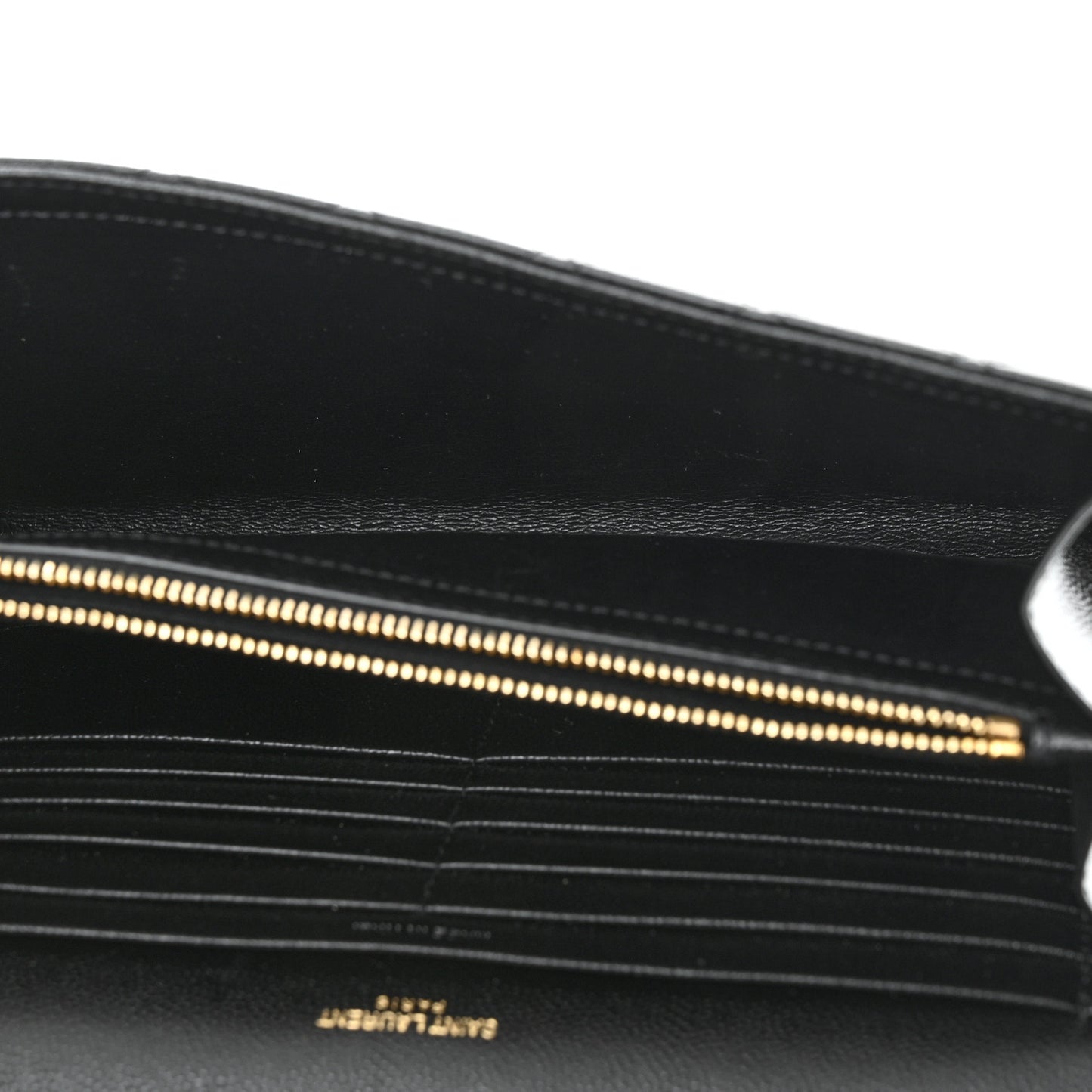 Grain De Poudre Mixed Matelasse Triquilt Monogram Chain Wallet Black