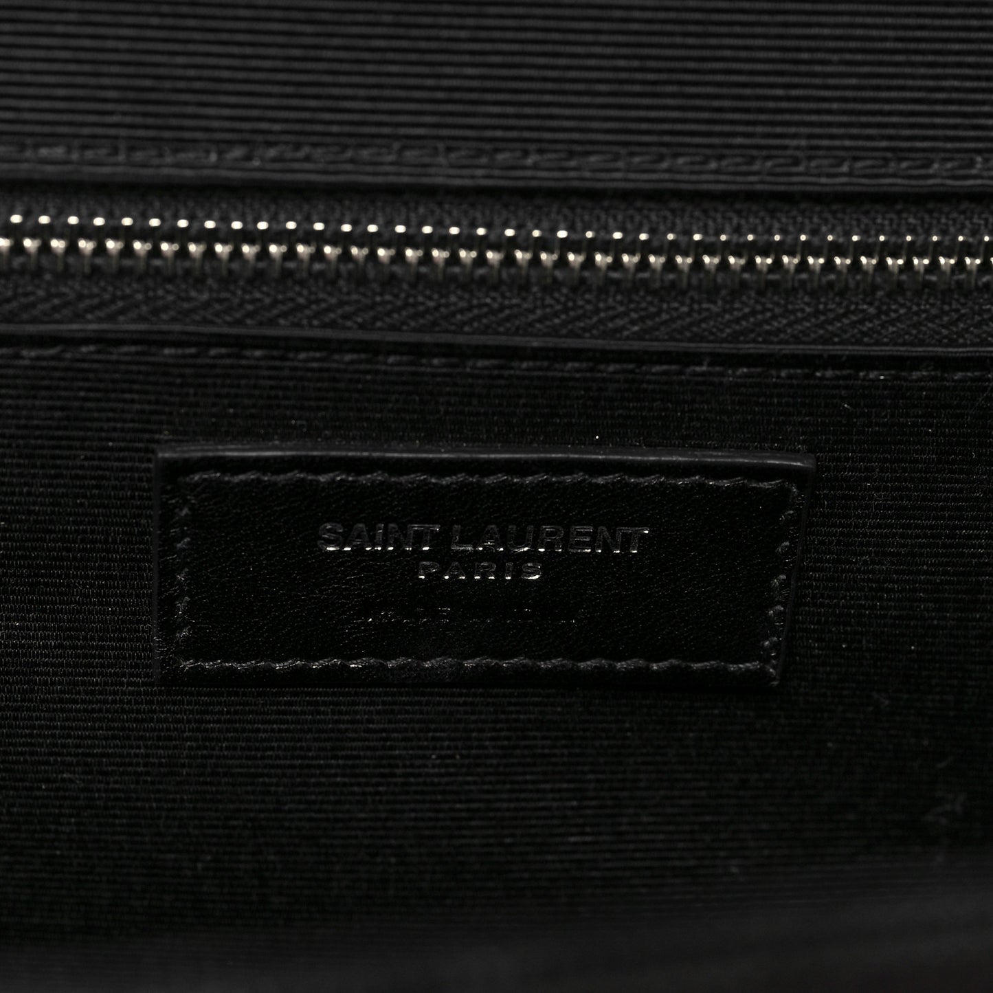Grain De Poudre Textured Mixed Matelasse Large Triquilt Monogram Satchel Black