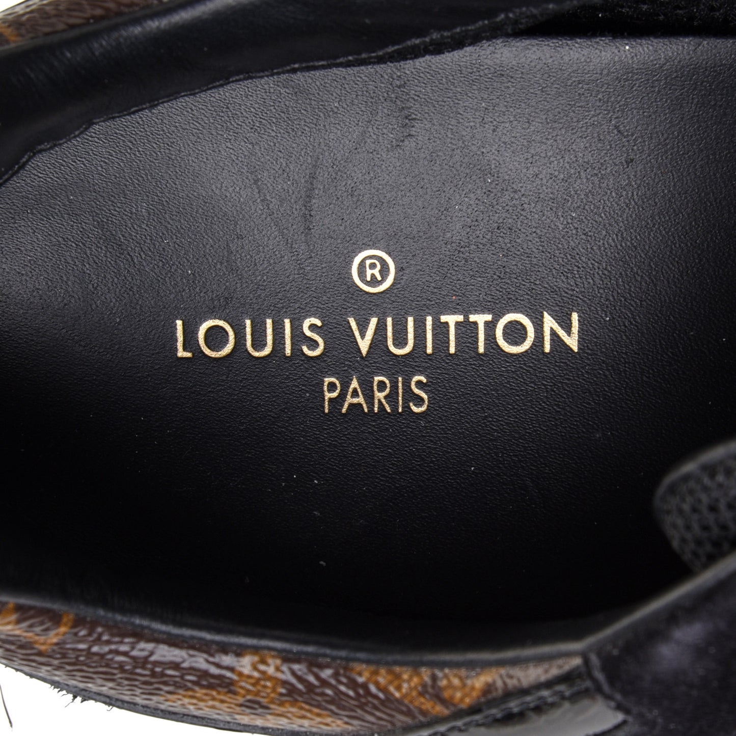 Suede Monogram Run Away Sneakers 35 Black