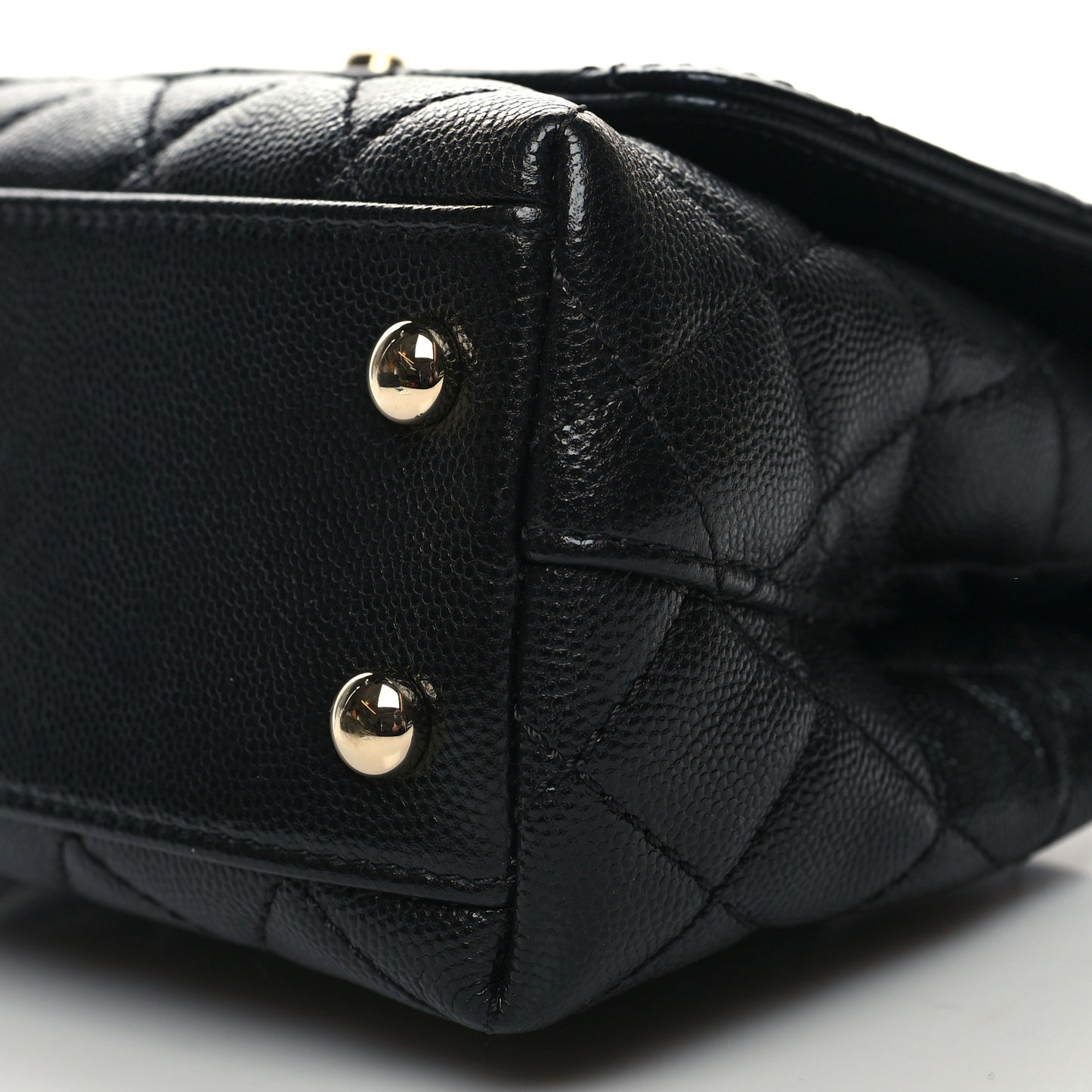 Caviar Quilted Extra Mini Coco Handle Flap Black