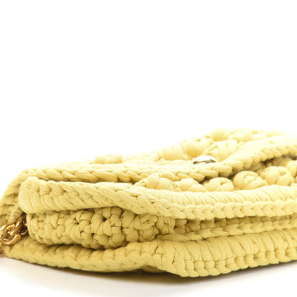 Bottega Veneta Jersey Crochet Shoulder Bag Buttercup Gold 7 of 9