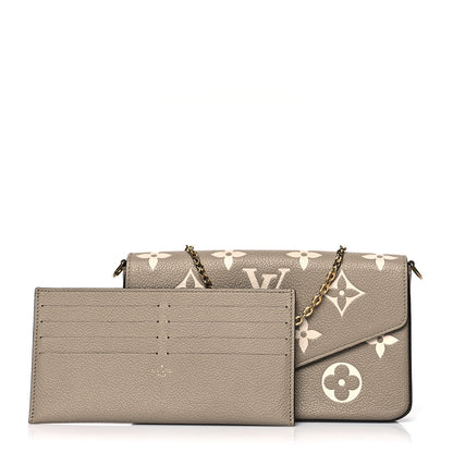 Louis Vuitton Empreinte Monogram Giant Felicie Pochette Tourterelle Creme 1 of 11