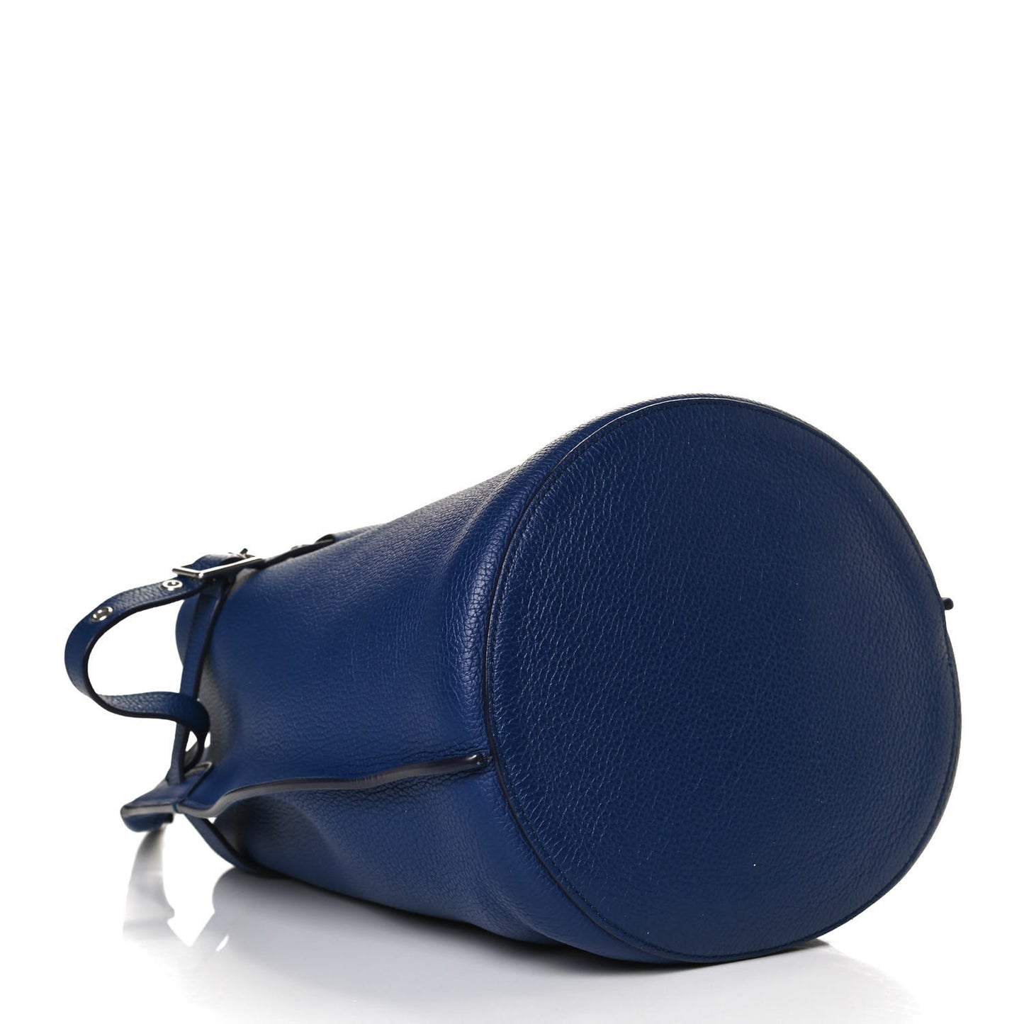 Supple Grained Calfskin Big Bag Bucket Cobalt