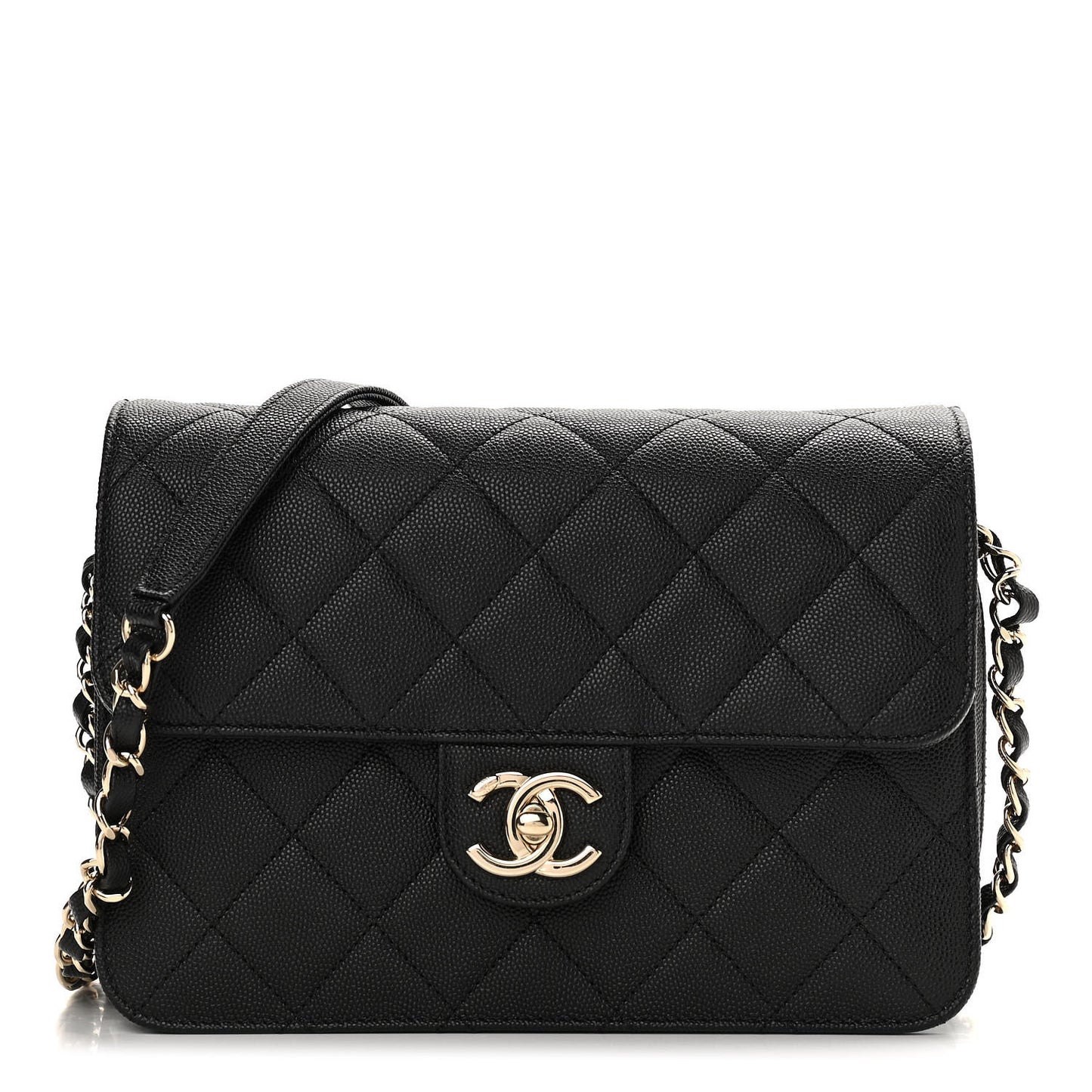 Caviar Quilted Large Like A Wallet Flap Black