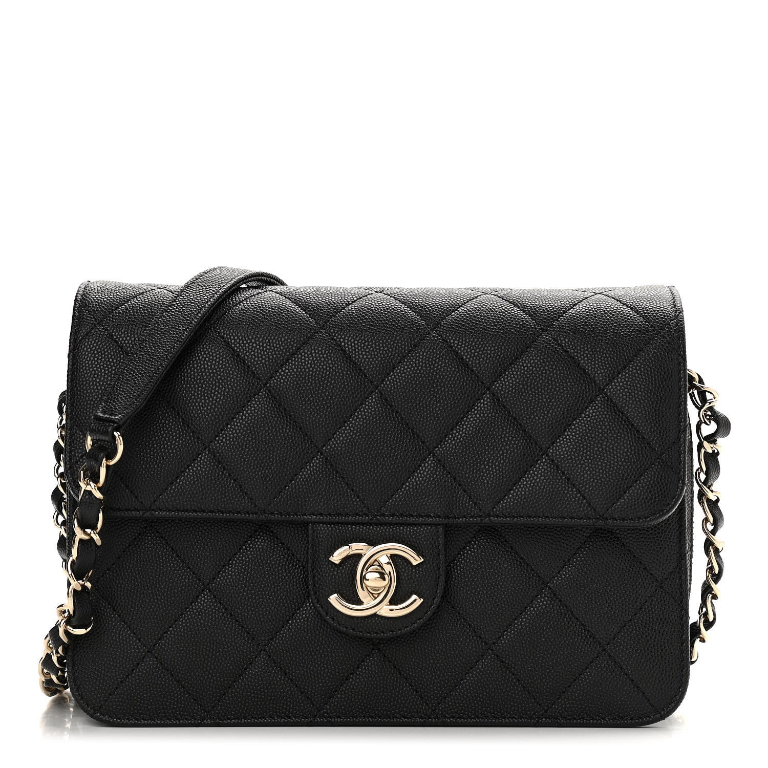 Chanel Caviar Quilted Large Like A Wallet Flap Black 1 of 12