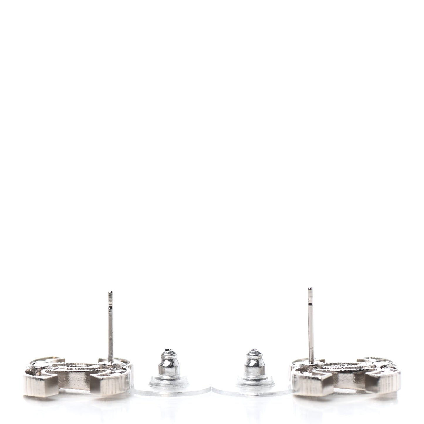 Crystal CC Earrings Silver