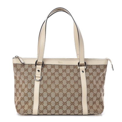 Gucci Monogram Small Abbey Tote Off White 1 of 9