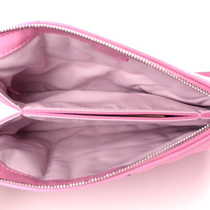 Burberry Lambskin Quilted Lola Double Pouch Crossbody Primrose Pink 4 of 5