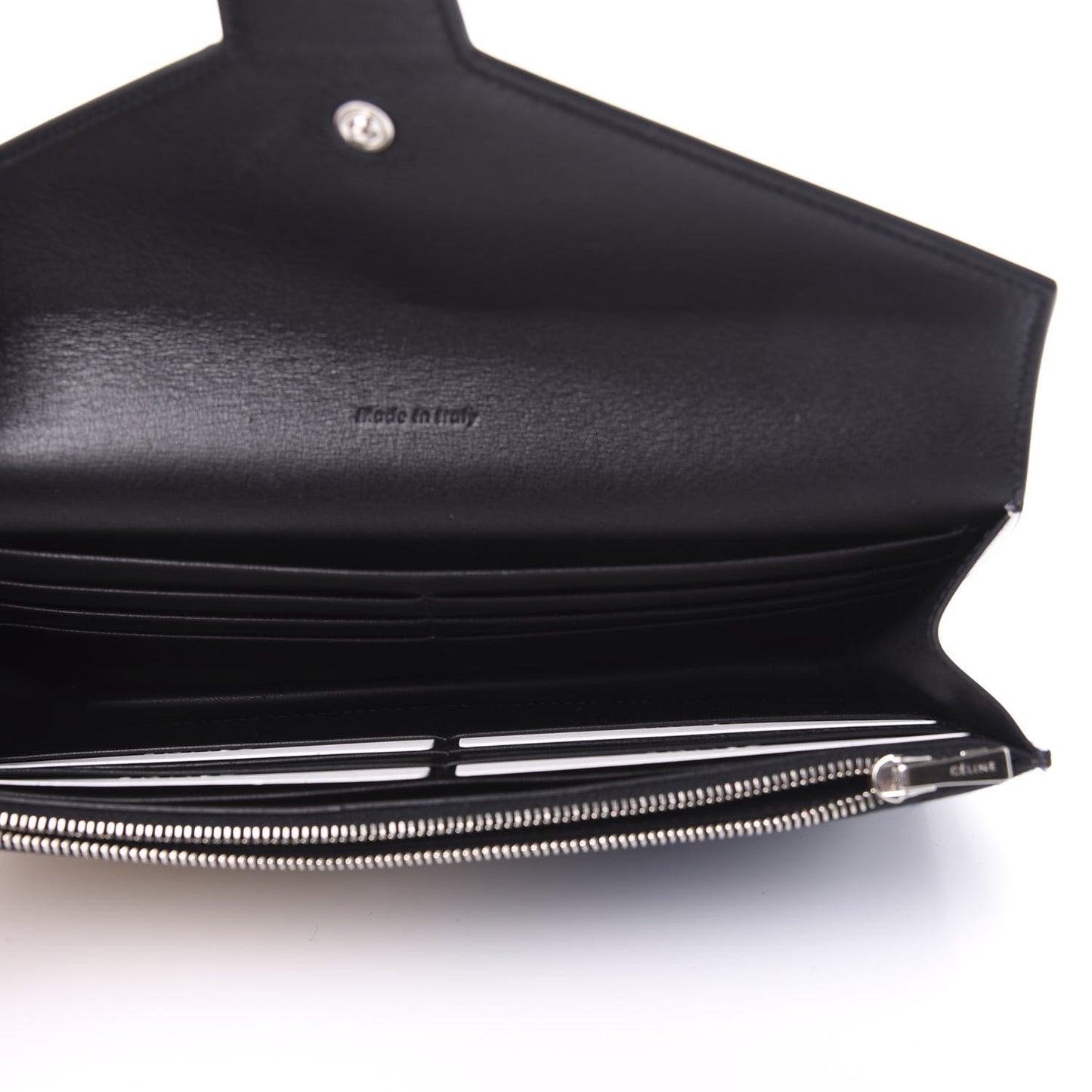 Pony Hair Calfskin Diamond Clutch Wallet White