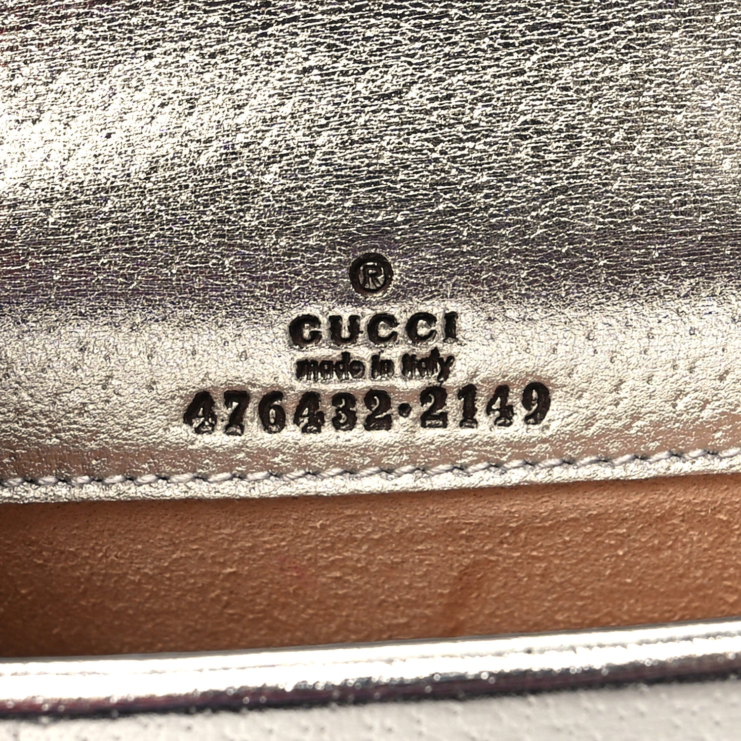 Gucci Metallic Calfskin Super Mini Dionysus Shoulder Bag Silver 6 of 9