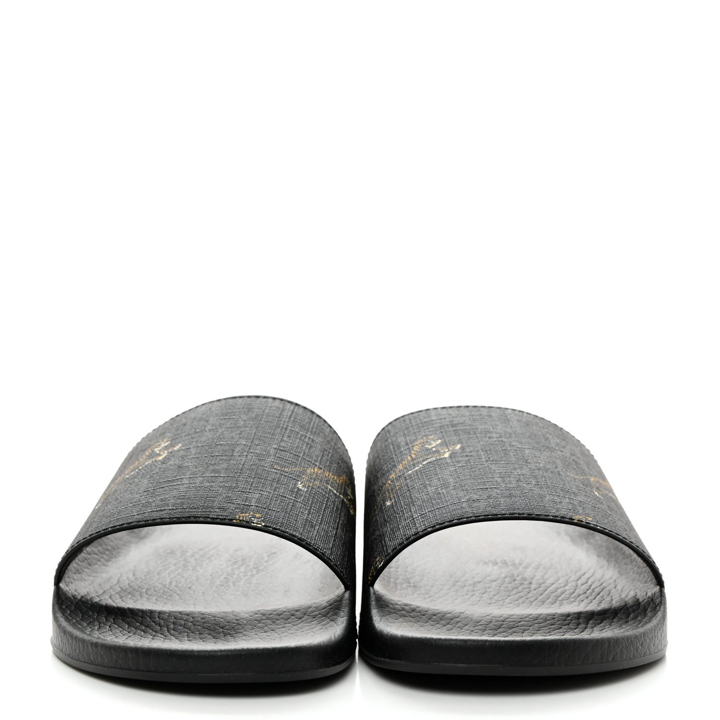 GG Supreme Monogram Tigers Mens Slide Sandals 10 Black Multicolor