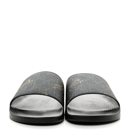 Gucci GG Supreme Monogram Tigers Mens Slide Sandals 10 Black Multicolor 2 of 9