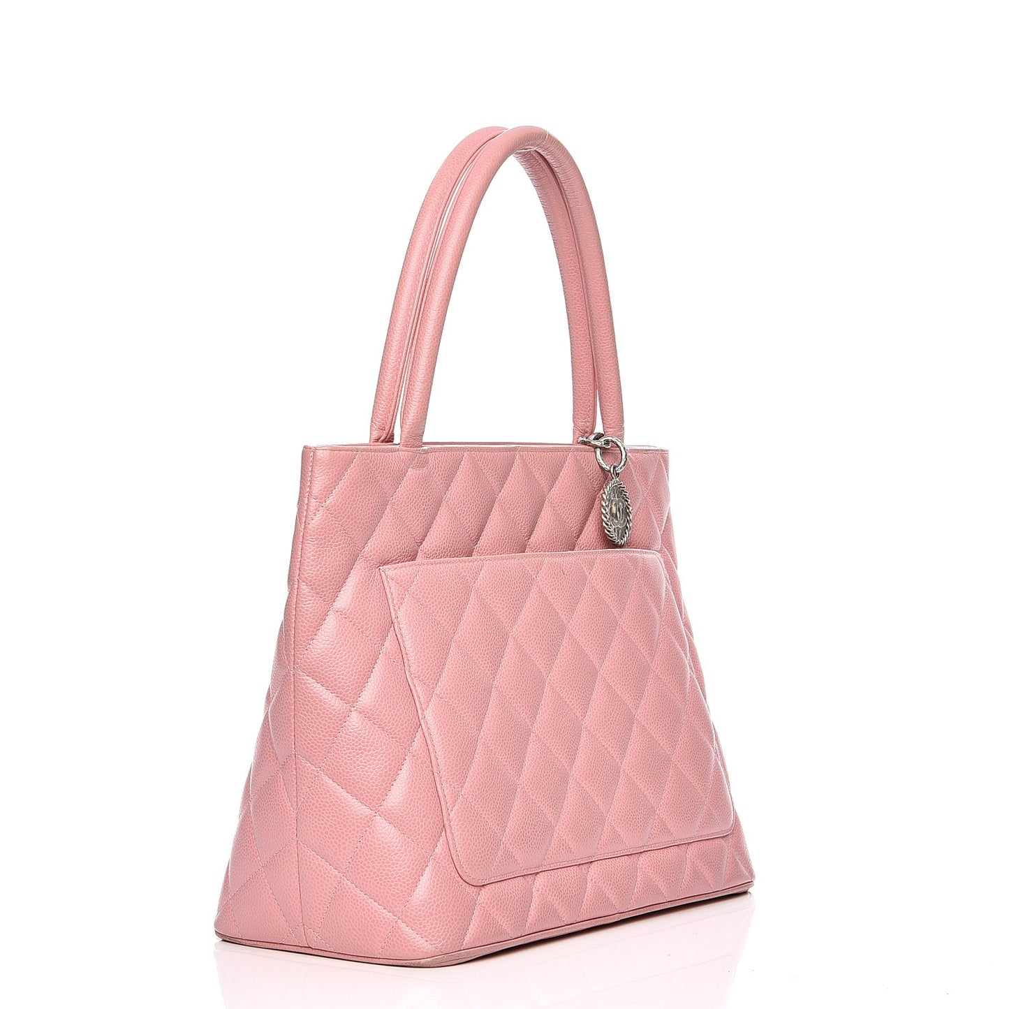 Caviar Quilted Medallion Tote Light Pink