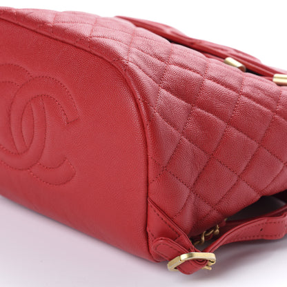 Chanel Caviar Quilted Filigree Backpack Red 6 of 9
