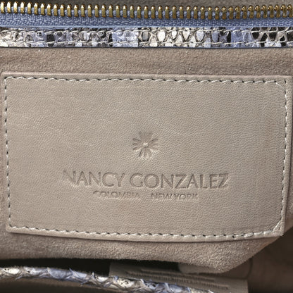 Nancy Gonzalez Snakeskin Bag Blue Multicolor 6 of 11