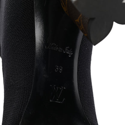 Louis Vuitton Monogram Stretch Fabric Silhouette Ankle Boots 39 Black 5 of 5