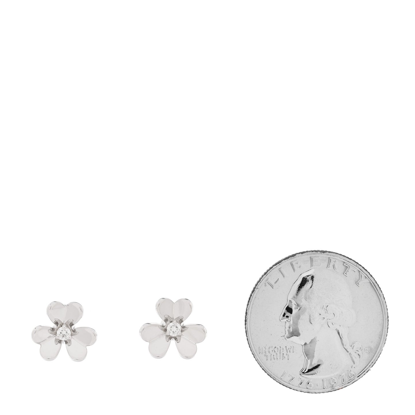 18K White Gold Diamond Mini Frivole Earrings