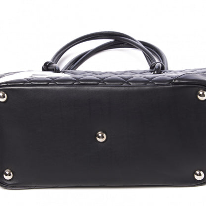 Chanel Calfskin Quilted Large Cambon Tote Black White 8 of 9
