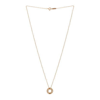 Tiffany 18K Rose Gold Diamond Atlas Pierced Pendant Necklace 3 of 4