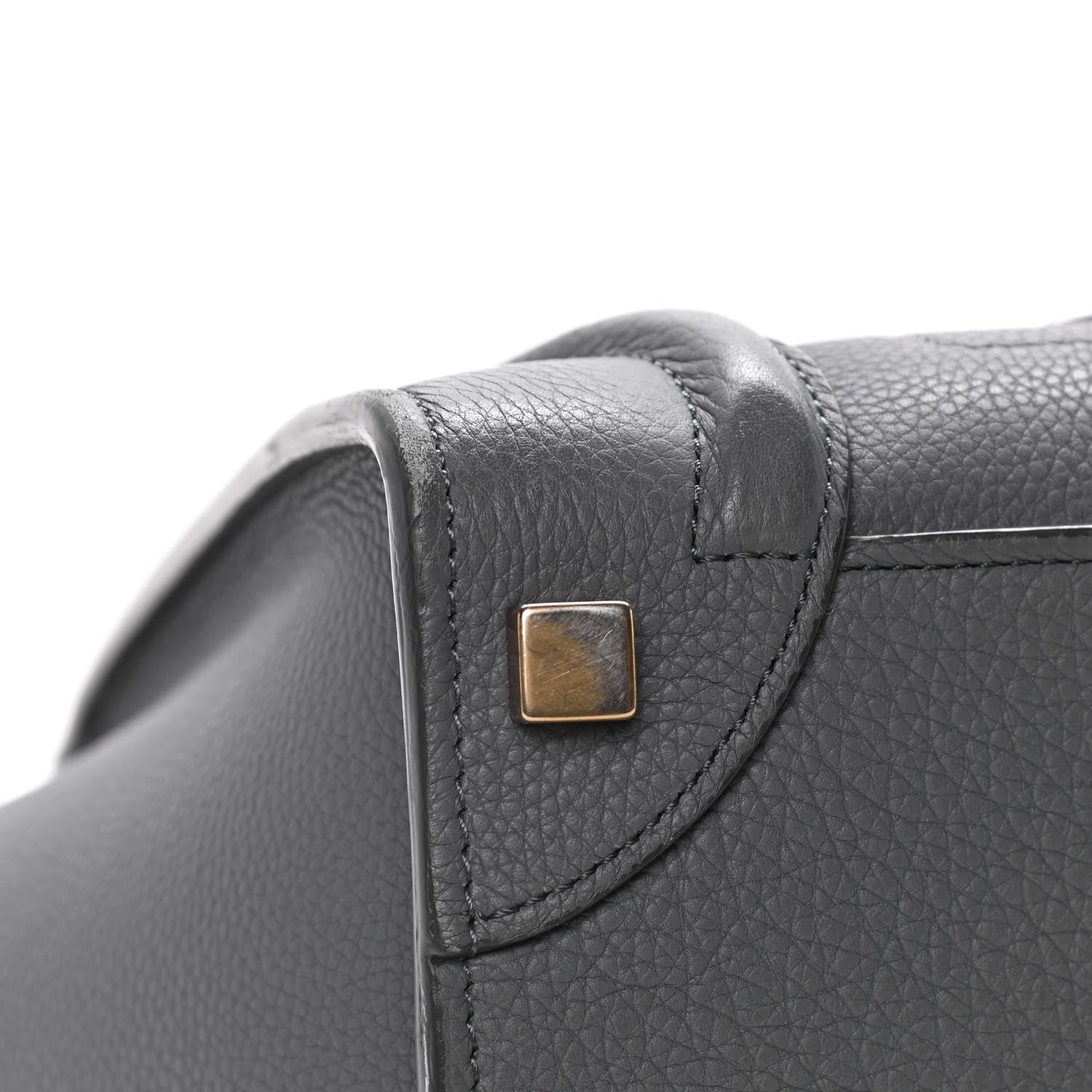Celine Baby Drummed Calfskin Micro Luggage Kohl 9 of 19