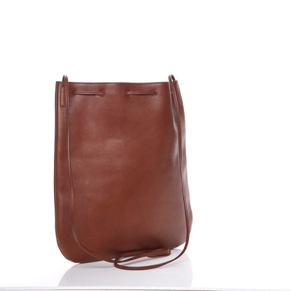 Saint Laurent Calfskin Medium Jen Flat Bucket Bag Brown 3 of 7