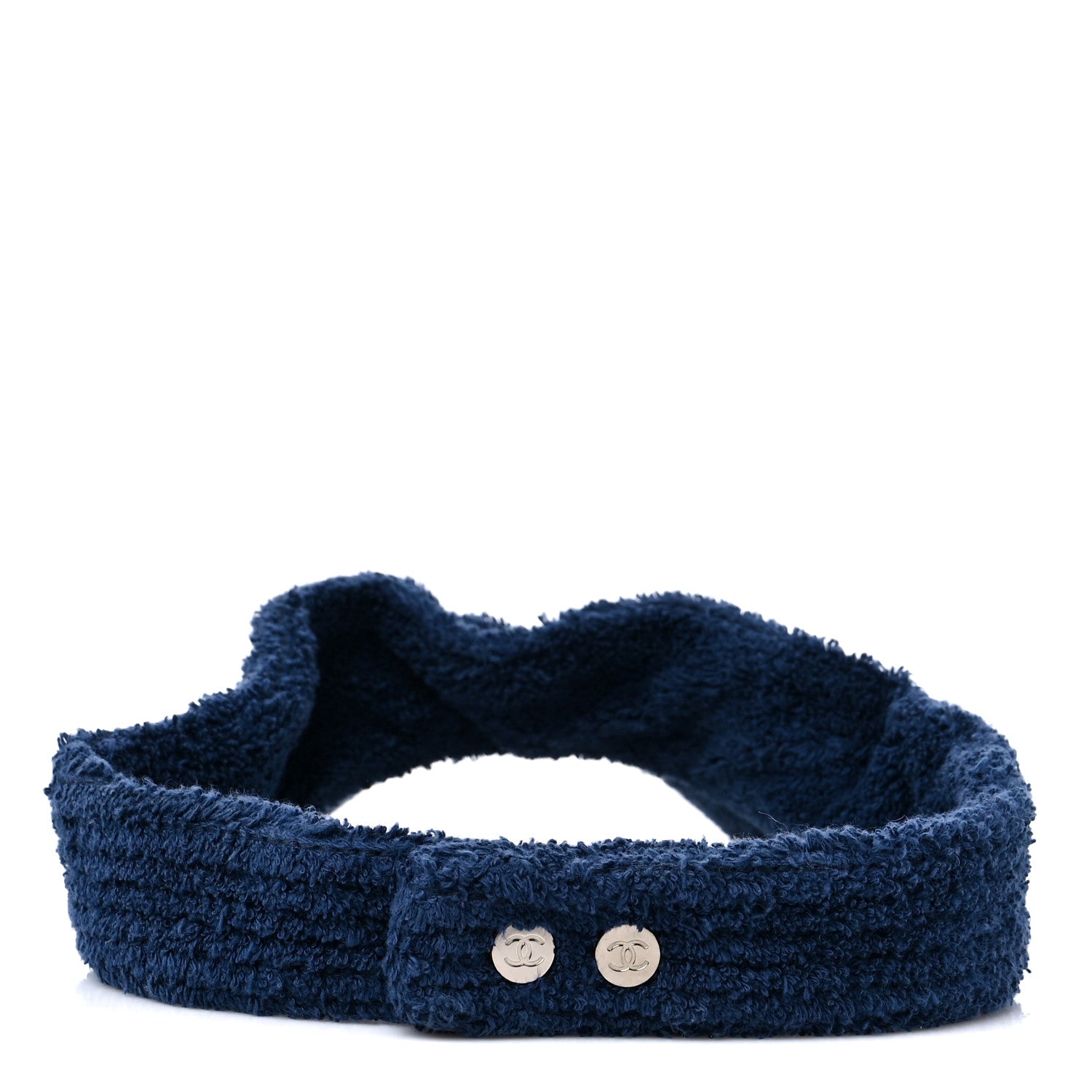 Chanel Cotton Terrycloth CC Visor Blue 5 of 7