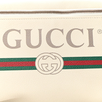 Gucci Grained Calfskin Logo Belt Bag White 8 of 10