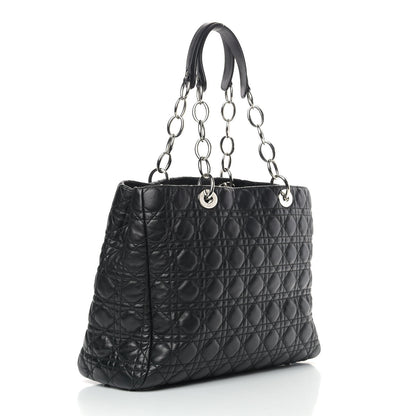 Christian Dior Lambskin Cannage Large Dior Soft Shopping Tote Black 3 of 10