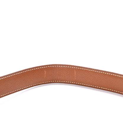 Hermes Box Courchevel 24mm Constance H Belt 75 Gold Black 8 of 10