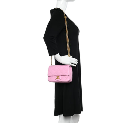 Chanel Caviar Quilted Mini Sweetheart Flap Lilac 2 of 11