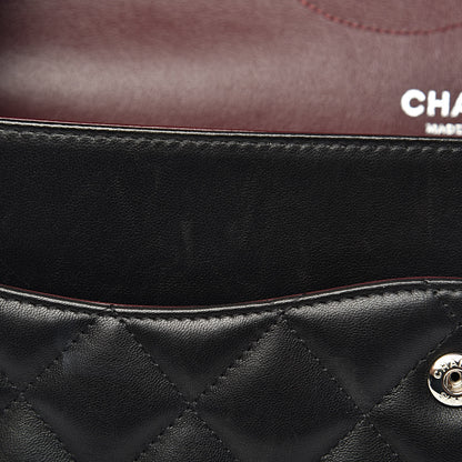 Chanel Lambskin Quilted Jumbo Double Flap Black 14 of 20