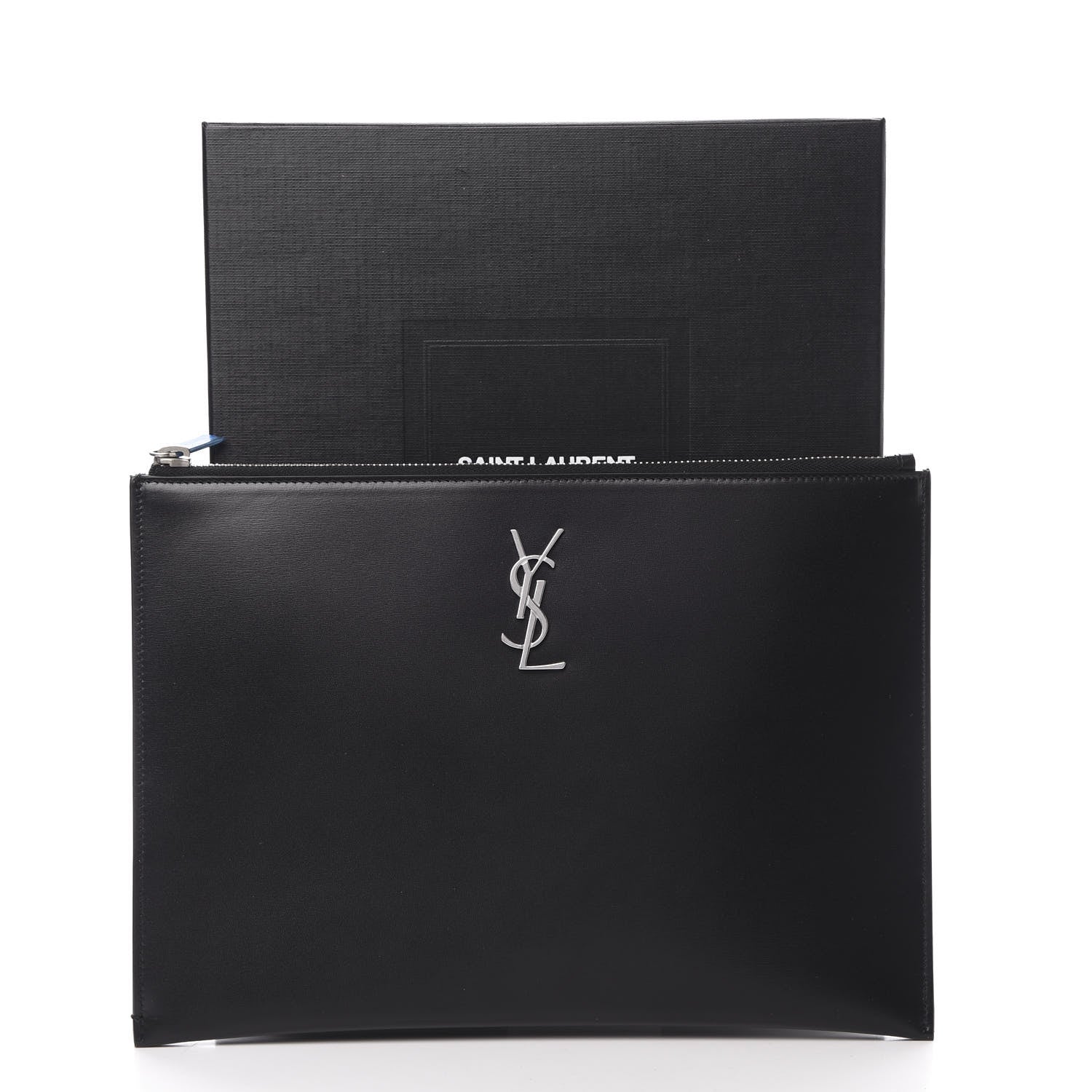 Saint Laurent Calfskin Monogram iPad Case Black 8 of 8