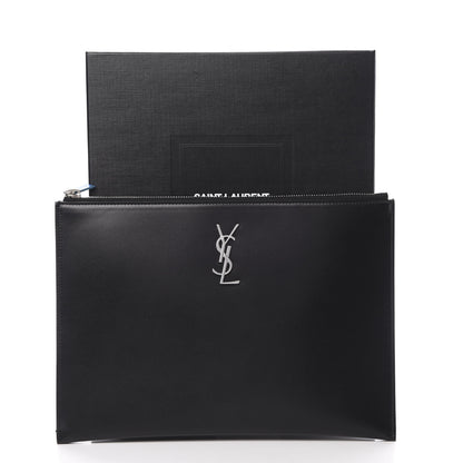 Saint Laurent Calfskin Monogram iPad Case Black 8 of 8