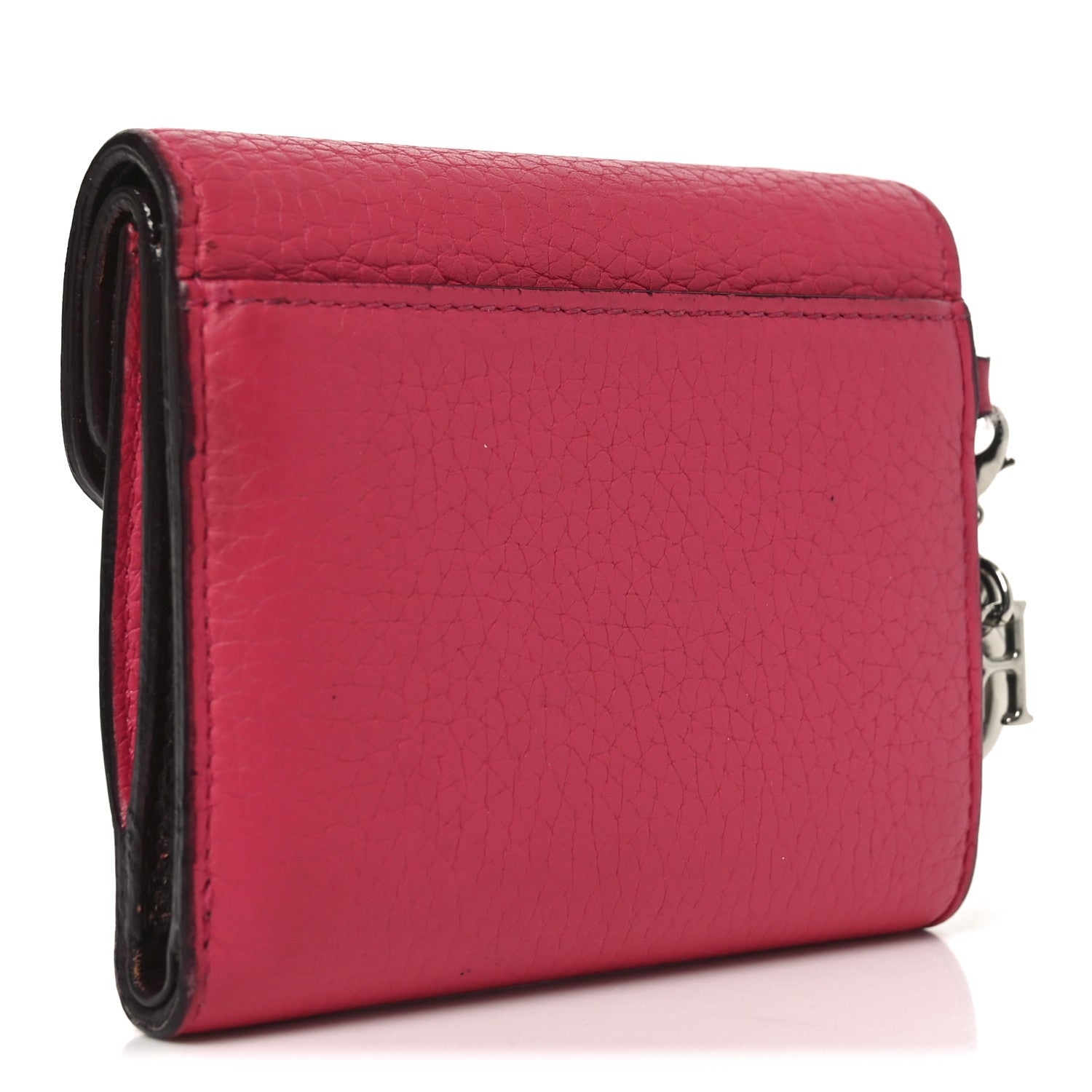 Christian Dior Bullcalf Diorissimo Medium Envelope Wallet Rose Passion 3 of 7